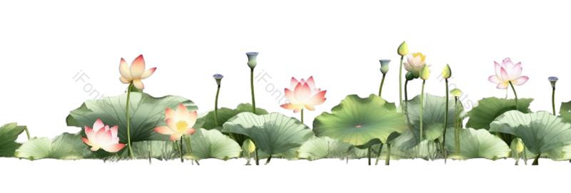 叶子图片,清新元素,荷花PNG,户外免抠素材